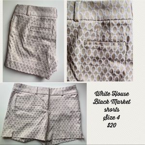 White House Black Market Patterned Shorts